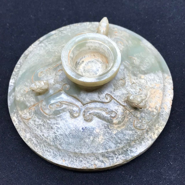 A Beautiful Archaistic Jade Vessel in Warring States Style For Sale - Image 9 of 11