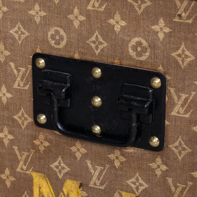 Antique Trunk in Woven Canvas from Louis Vuitton, 1900 For Sale - Image 6 of 18