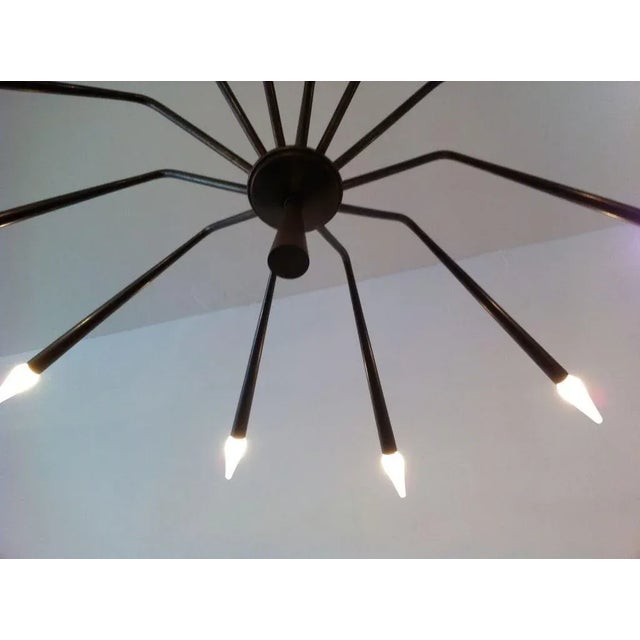 Mid-Century Modern Oscar Torlasco Futurist Chandelier For Sale - Image 3 of 11