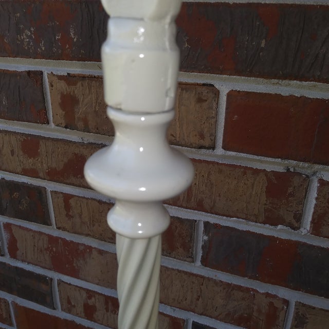 1940s Art Deco Unique Detailed Cast Iron Bridge Arm Floor Lamp For Sale - Image 6 of 18
