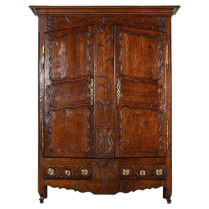 Large 18th Century French Oak Armoire, 1790s