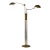1980s Postmodern Adjustable Two Light Brass Floor Lamp by Holtkoetter Luechten For Sale