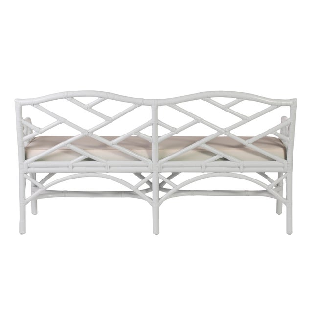 Chippendale Bench White Chairish