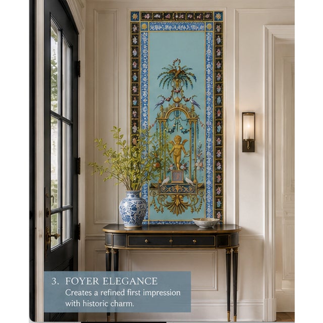 Atelier Aria Lumae Palais De Versailles Arabesque Neoclassical Complete Four Piece Salon Panel Ensemble For Sale - Image 17 of 18