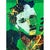 This vintage Abstract Expressionist painting is a raw, electrifying portrait, its seated central figure emerging from a...