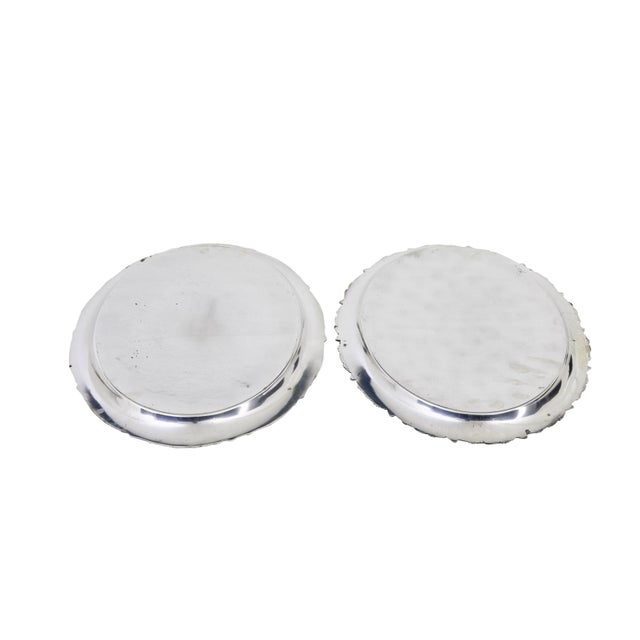 Metal Vintage Silver Plate Trays, 1950, Set of 7 For Sale - Image 7 of 10