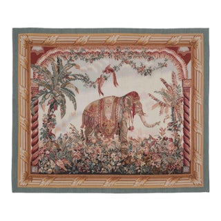 The Elephant Handwoven Tapestry - 136 X 162 Cm (4'5" X 5'3") - Requires Rod Size 4 For Sale