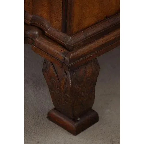 Antique Baroque Oak Chest of Drawers with Cabriole Legs, Late 18th Century For Sale - Image 11 of 18