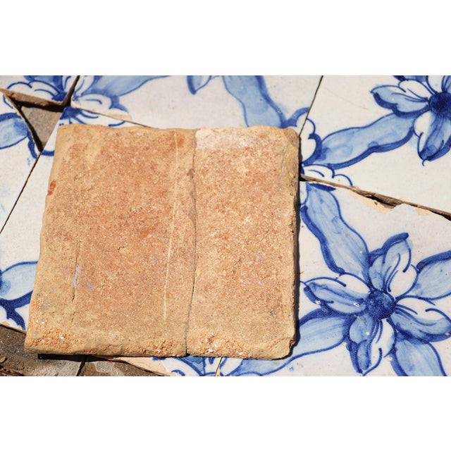 Antique Set of Eleven 18th Century Portuguese Floral Trellis Tiles in Cobalt Blue & White For Sale - Image 12 of 12