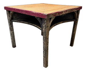 Vintage Painted Tavern Americana Poker Card Game Table