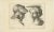This engraving depicts two contrasting profiles. On the left is a male figure adorned with a detailed, patterned cap, his...