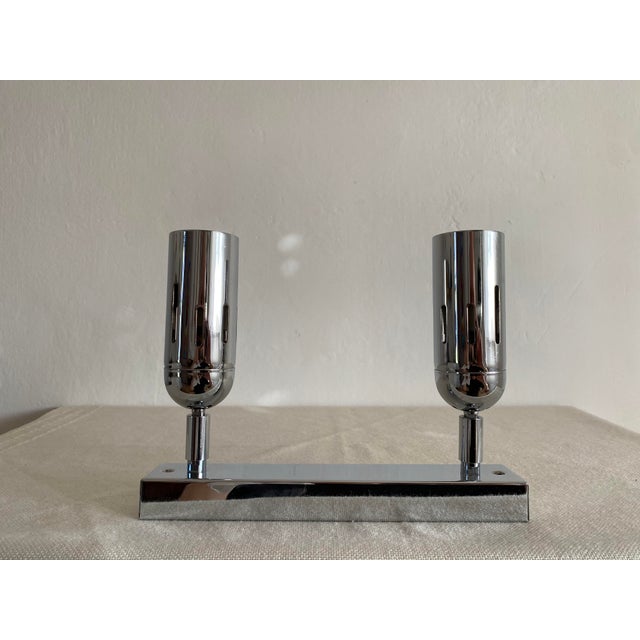 1990s Vintage Adjustable Chrome Double Wall Light by Sijaj Hrastnik, Slovenia, 1990s For Sale - Image 5 of 11