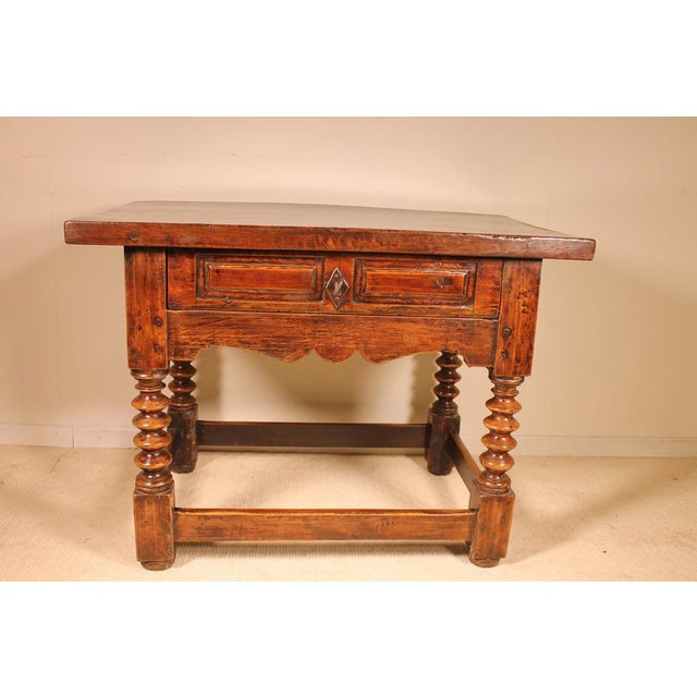 Renaissance Spanish Walnut Occasional Table, 1600s For Sale - Image 3 of 9