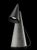 Table lamp with grey stone base and conic black paint lightshade. European Plug (up to 250V).
