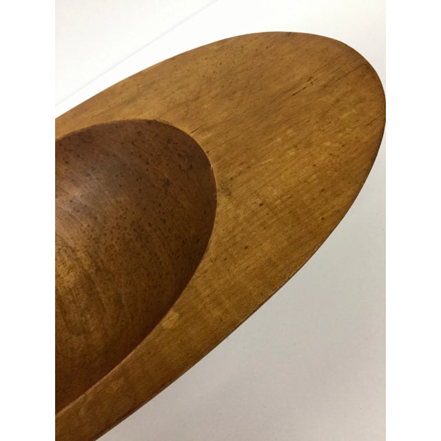 1970s Mid-Century Oval Wood Centerpiece Bowl For Sale - Image 5 of 11