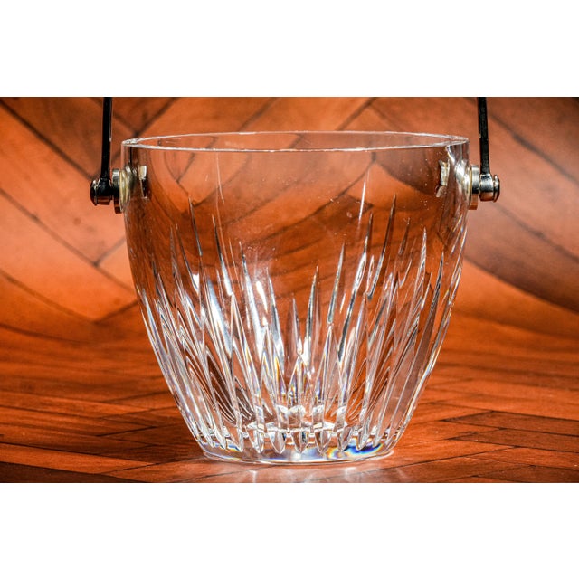 1990s 1990s Classic Heavy Thick Baccarat Crystal Ice Bucket Barware Home Decor For Sale - Image 5 of 11