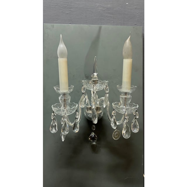 Crystal Bohemian Sconces, 1970s, Set of 2 For Sale - Image 8 of 15