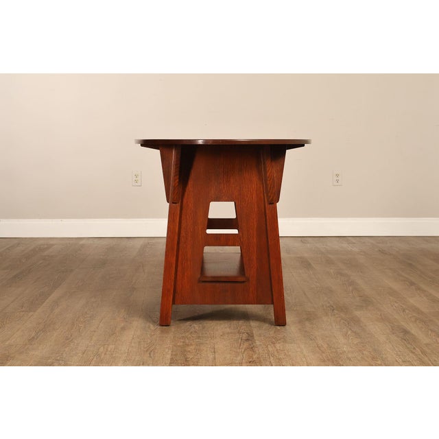 Stickley Mission Collection Oak Limbert Library Table For Sale - Image 15 of 18