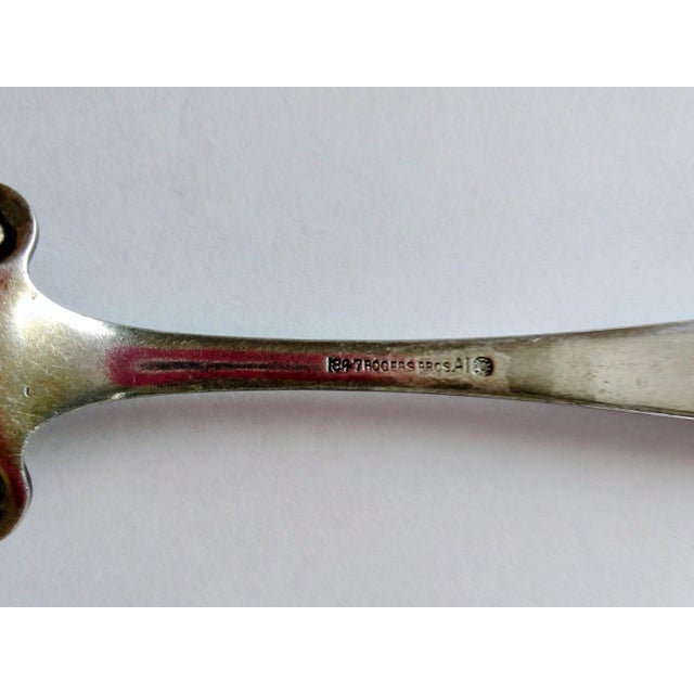 Victorian Assyrian Head Silverplate Sugar Spoon - Rogers Bros. For Sale - Image 9 of 9