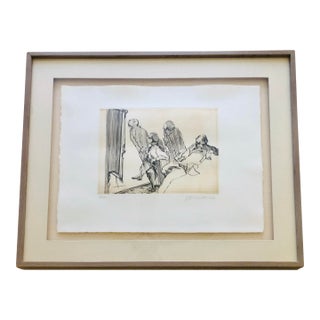 1990s Claude Weisbuch, “Au Musée” Certificate of Authenticity For Sale