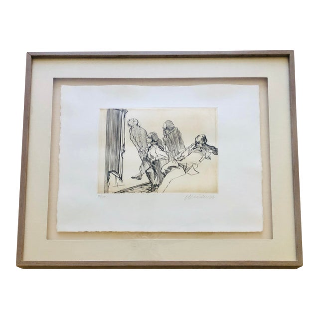 1990s Claude Weisbuch, “Au Musée” Certificate of Authenticity For Sale