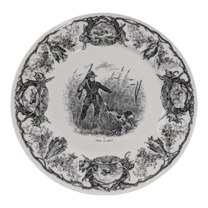 Mid 20th Century Villeroy & Boch La Chasse Au Marais Dinner Plate Discontinued Toile Hunting