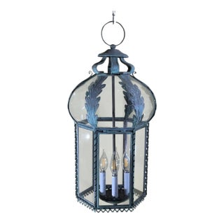 Funky Antique French Hanging Lantern or Chandler For Sale