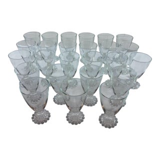 Mid 20th Century Anchor Hocking Berwick "Boopie" Water Goblets- Set of 25 For Sale