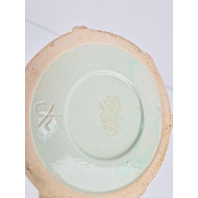 Ceramic Art Deco Ceramic Pastel Green Vase by C. K., 1930s For Sale - Image 7 of 8