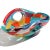 Mid-Century Modern Vintage Murano Rainbow Colors Pezzato Design Italian Art Glass Mid Century Centerpiece Bowl For Sale - Image 3 of 7