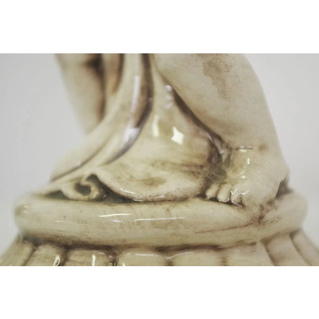 White Mid-Century Ceramic Cherub For Sale - Image 8 of 15