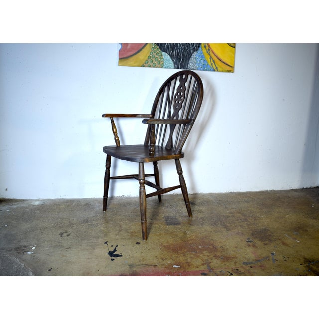 1920s Vintage Windsor Wheelback Chair, 1920s For Sale - Image 5 of 9