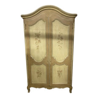 Baker Furniture by Julia Gray- Hand Painted Armoire For Sale