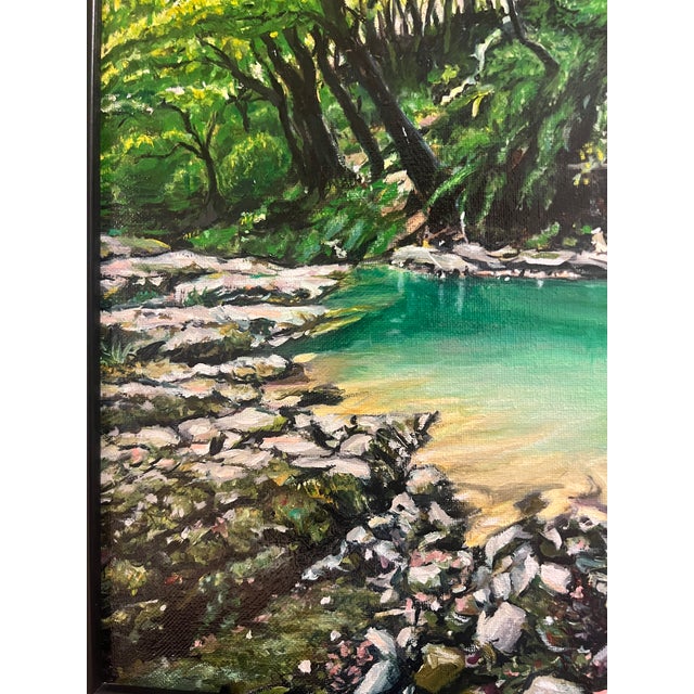 2010s Emerald Falls - Original Oil Painting by Steve Schaaf For Sale - Image 5 of 9