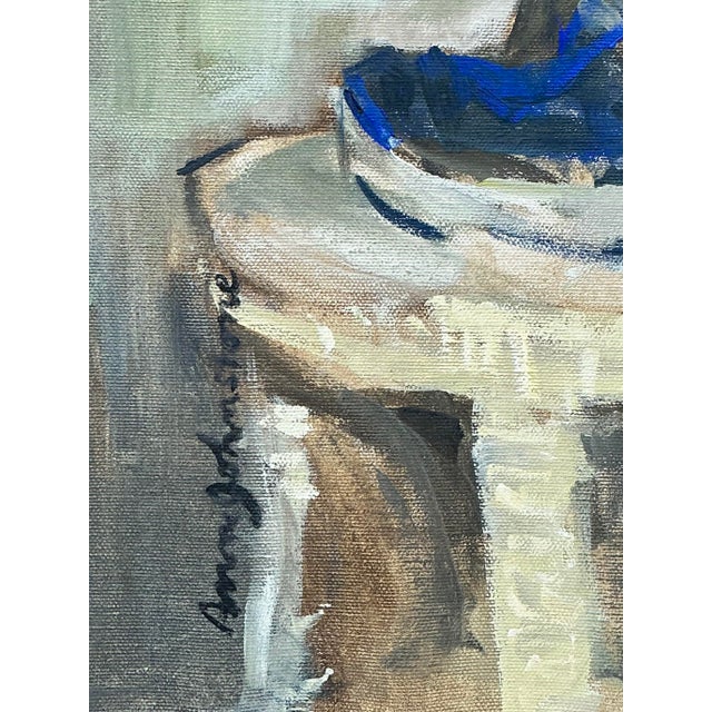 Vintage Original Oil Figural on Canvas For Sale - Image 4 of 12