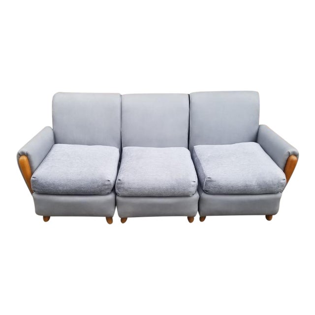 Mid Century Modern Heywood Wakefield 3 Piece Modular Sectional Sofa