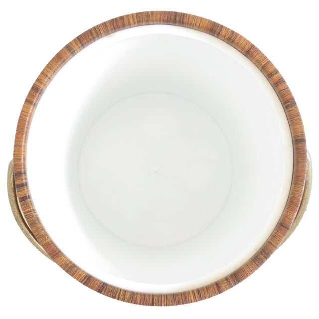 1970s Faux Woodgrain Ice Bucket For Sale - Image 4 of 4