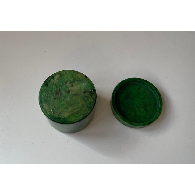 Forest Green Italian Art Deco Style Trinket Box in Green Marble, 1940s For Sale - Image 8 of 9