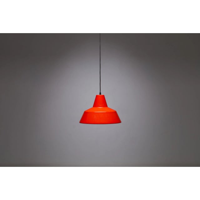 Orange Orange Enamel Pendant from Louis Poulsen, 1969 For Sale - Image 8 of 11
