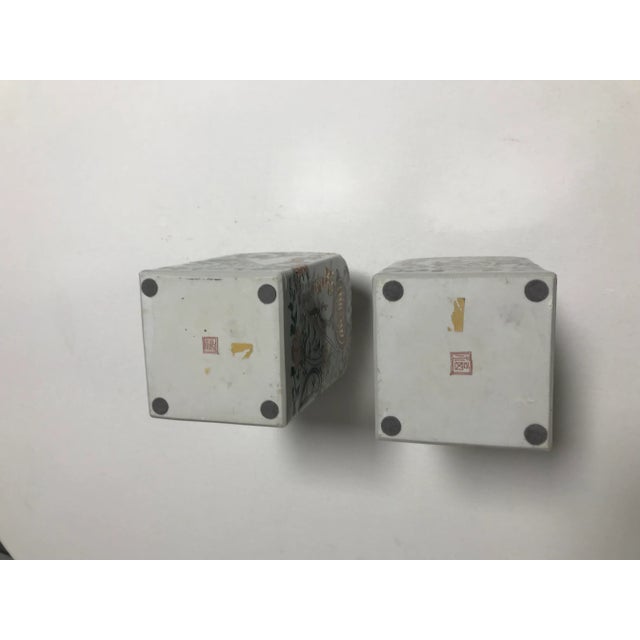 Asian Ornamental Sake Jars - a Pair For Sale - Image 4 of 6