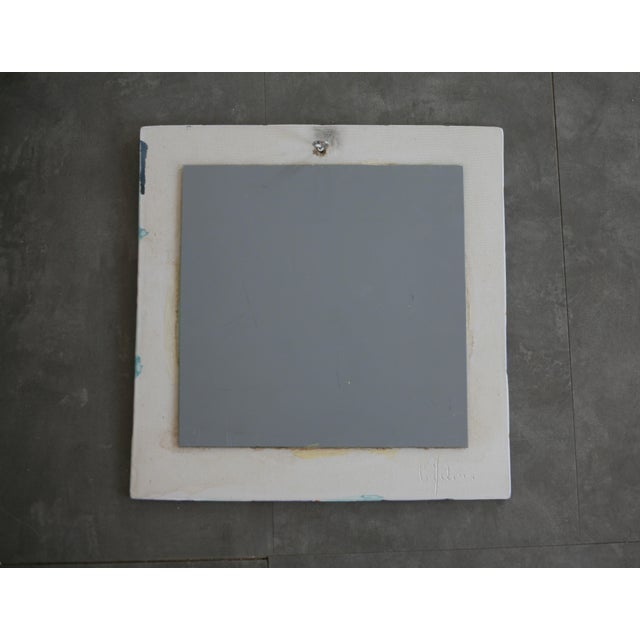 Blue Vintage Mirror in Ceramic, 1970s For Sale - Image 8 of 12