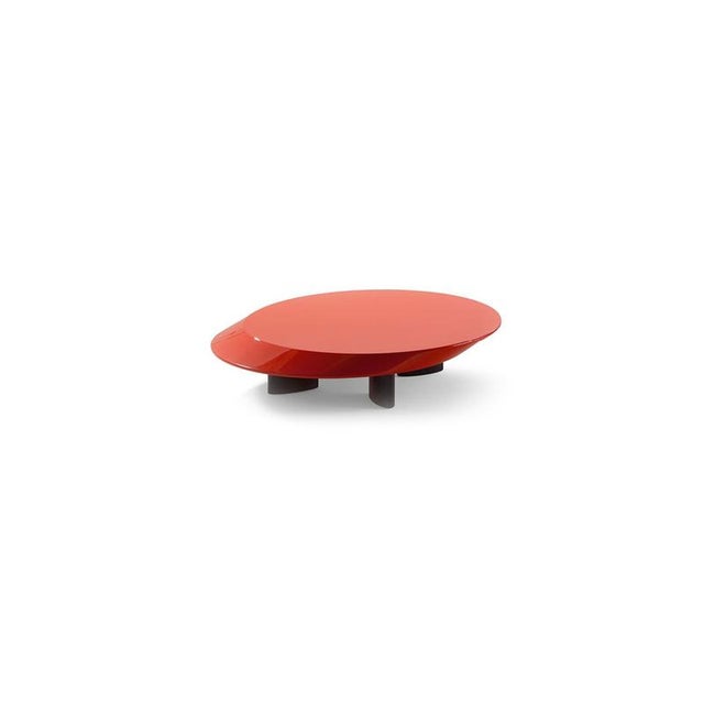 Accordo Low Table in Brown Lacquered Wood by Charlotte Perriand for Cassina For Sale - Image 3 of 10