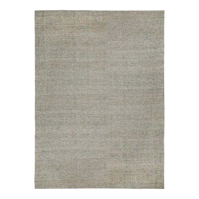 2010s Rug & Kilim’s Contemporary Jute Kilim in Tones of Gray For Sale