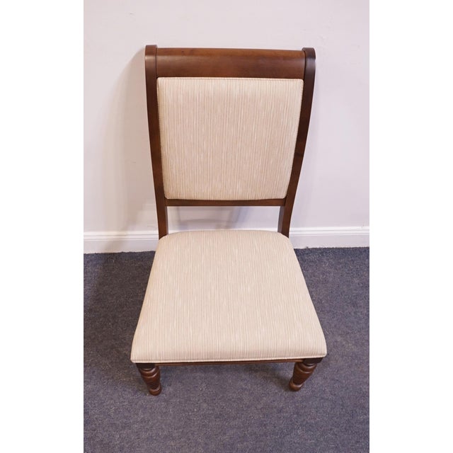 Brown Broyhill Furniture British Empire Collection Cherry Dining Side Chair 7325-83 For Sale - Image 8 of 14