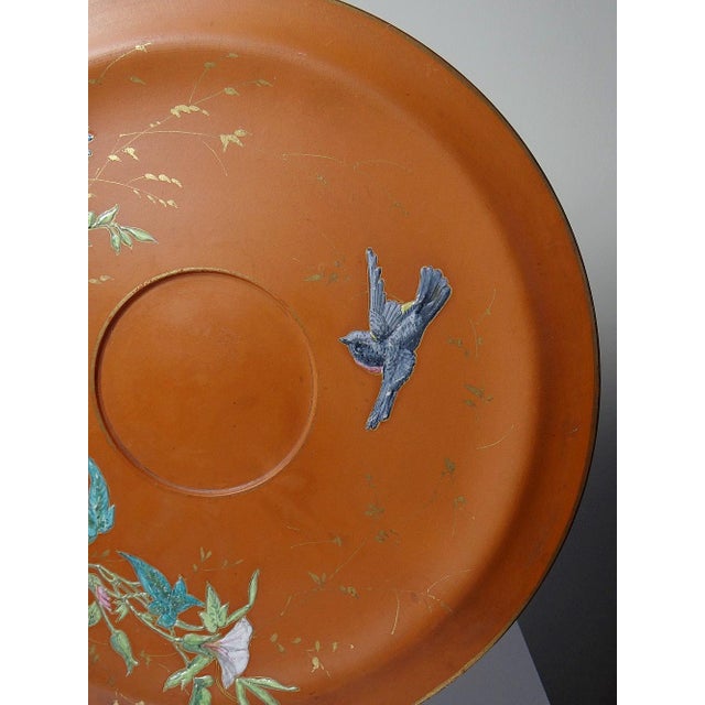 Large Antique Japanese Clay Dish, 1890s For Sale - Image 4 of 16