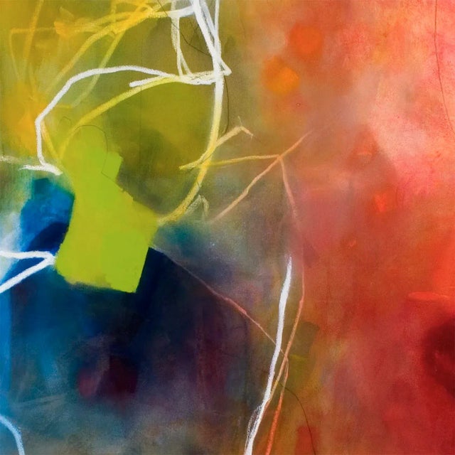 Abstract Contemporary Abstract Oil and Graphite on Canvas Painting "Attrahere Noted" by Xanda McCagg For Sale - Image 3 of 3