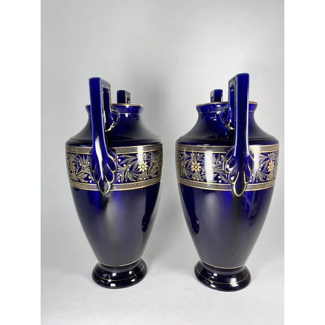 Ceramic Vases by Amphora Boch Frères Keramis 1890, Set of 2 For Sale - Image 7 of 10