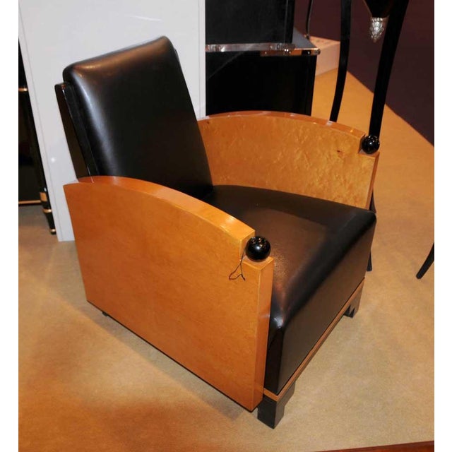Biedermeier Art Deco Walnut Club Chair, 1920s For Sale - Image 11 of 11