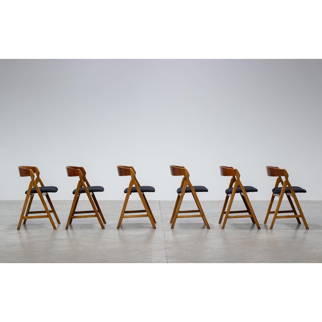 Model 71 Dining Chairs in Teak by Henning Kjærnulf, 1960s, Set of 6 For Sale - Image 12 of 12