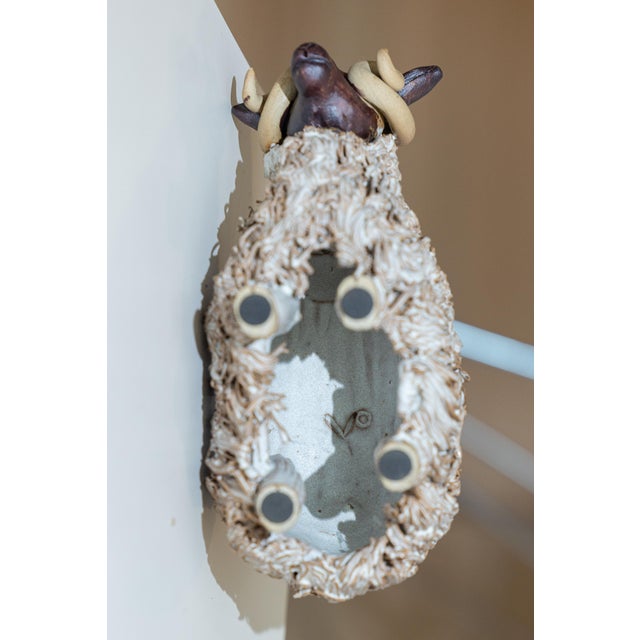 1960s Vintage 60s Studio Ceramic Ram Sculpture For Sale - Image 5 of 7